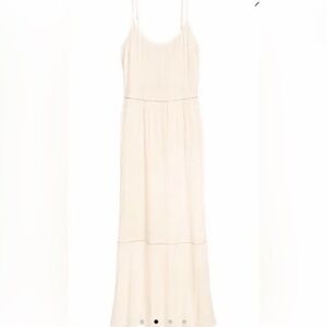 H & M COACHELLA Elegant Cream Flowy Maxi Dress